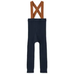 Cuno Tights in Classic Navy / Golden Caramel by Liewood