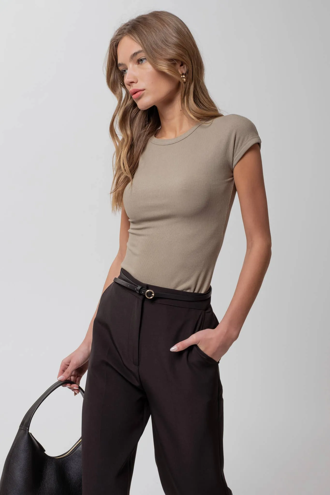 Jaymes High Waist Straight Leg Dress Pant