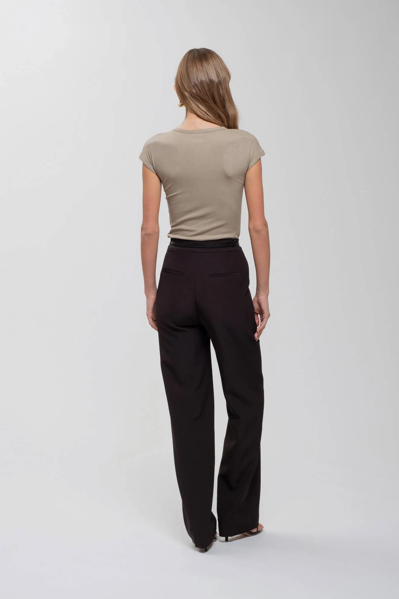 Jaymes High Waist Straight Leg Dress Pant