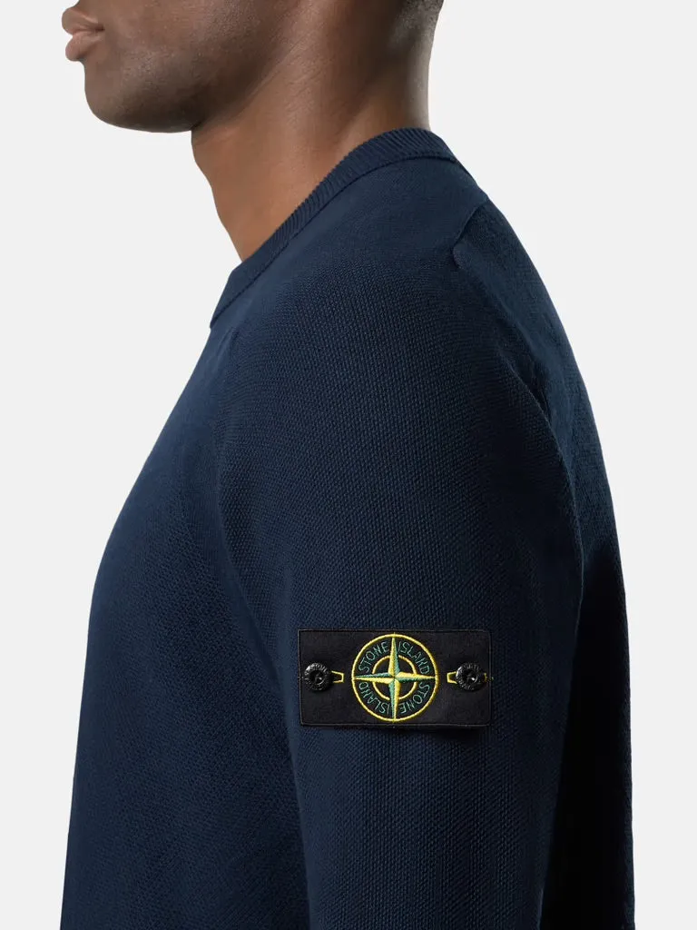 Loose fit crewneck jumper  - Navy Blue