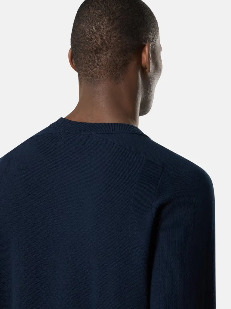 Loose fit crewneck jumper  - Navy Blue
