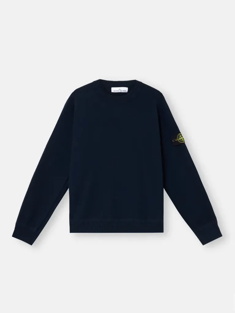 Loose fit crewneck jumper  - Navy Blue