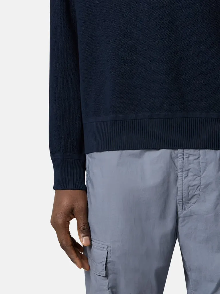 Loose fit crewneck jumper  - Navy Blue