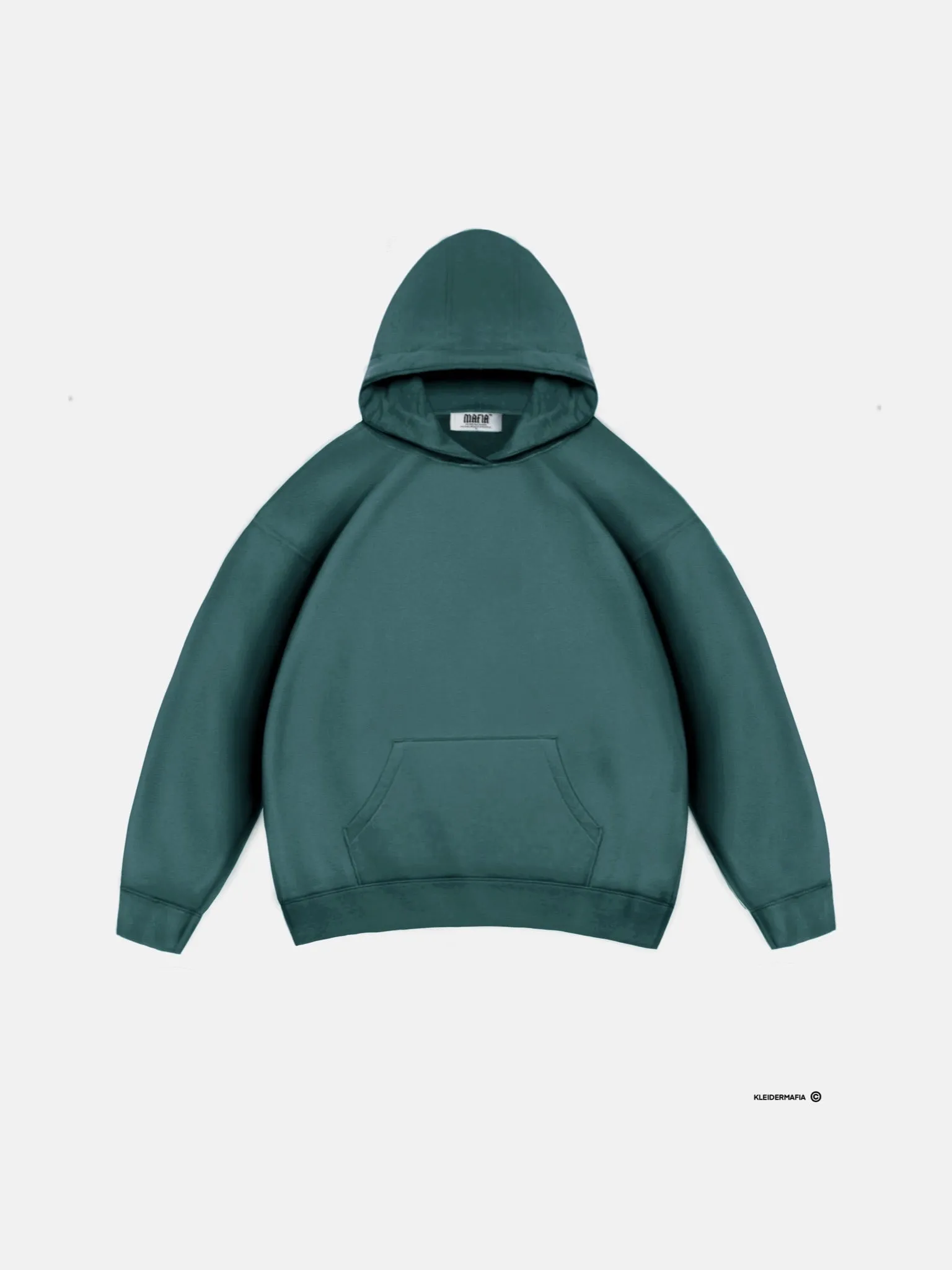 Oversize Basic Hoodie - Petrol