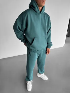 Oversize Basic Hoodie - Petrol