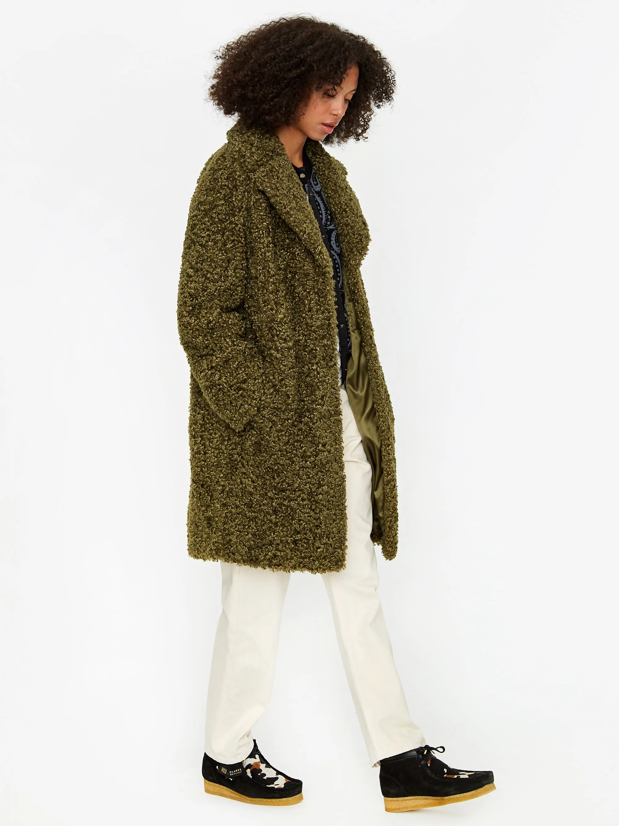 Stand Studio Camille Cocoon Coat - Army Green
