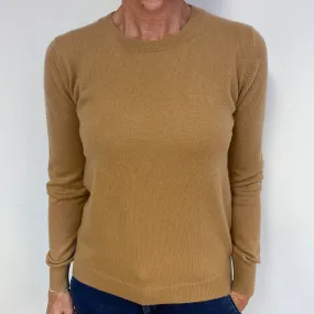 Toffee Brown Cashmere Crew Neck Jumper